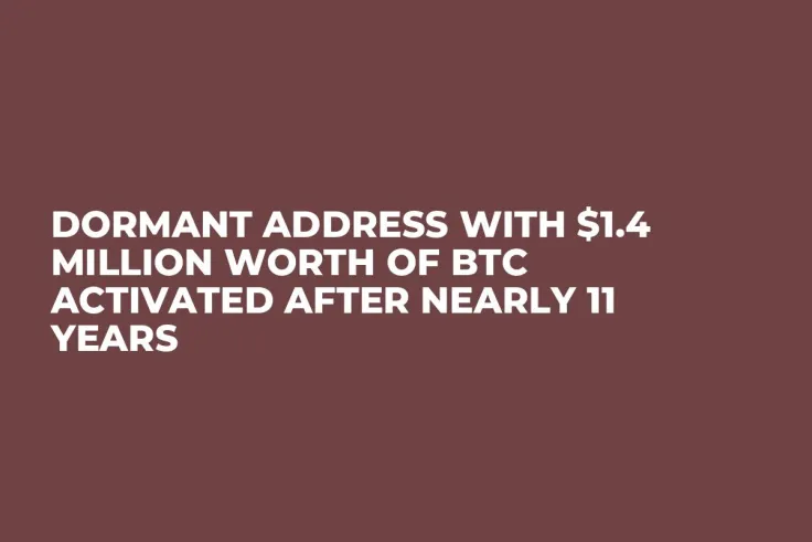 Dormant Address with $1.4 Million Worth of BTC Activated After Nearly 11 Years 