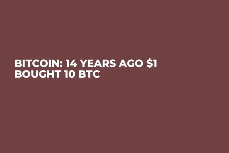 Bitcoin: 14 Years Ago $1 Bought 10 BTC