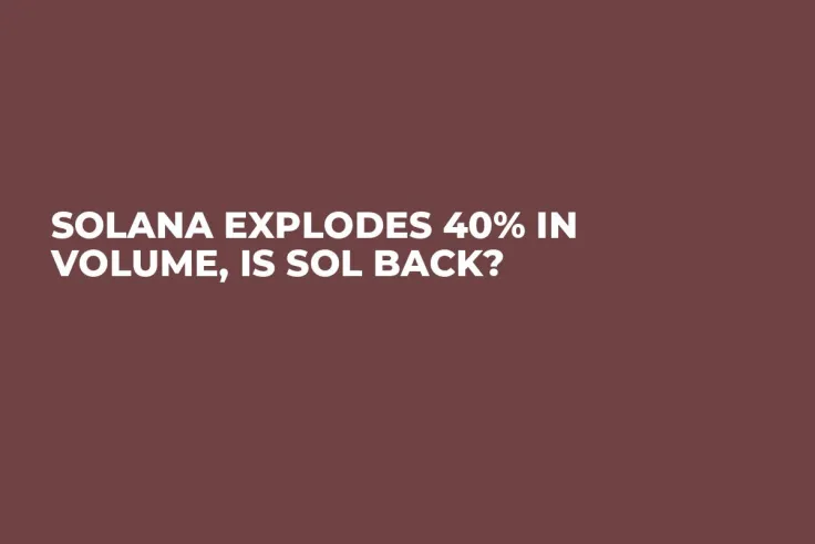 Solana Explodes 40% in Volume, Is SOL Back?