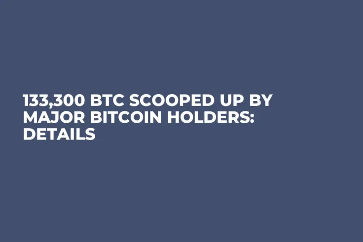 133,300 BTC Scooped up by Major Bitcoin Holders: Details