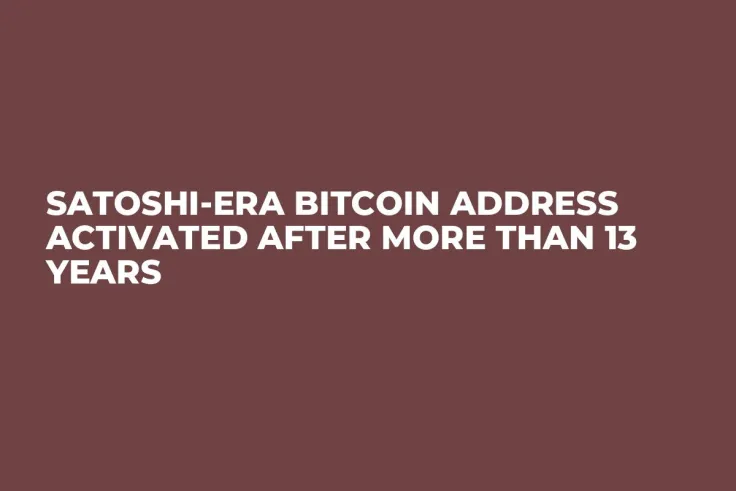 Satoshi-Era Bitcoin Address Activated After More Than 13 Years