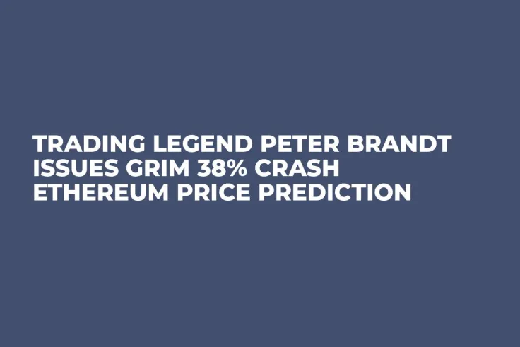 Trading Legend Peter Brandt Issues Grim 38% Crash Ethereum Price Prediction