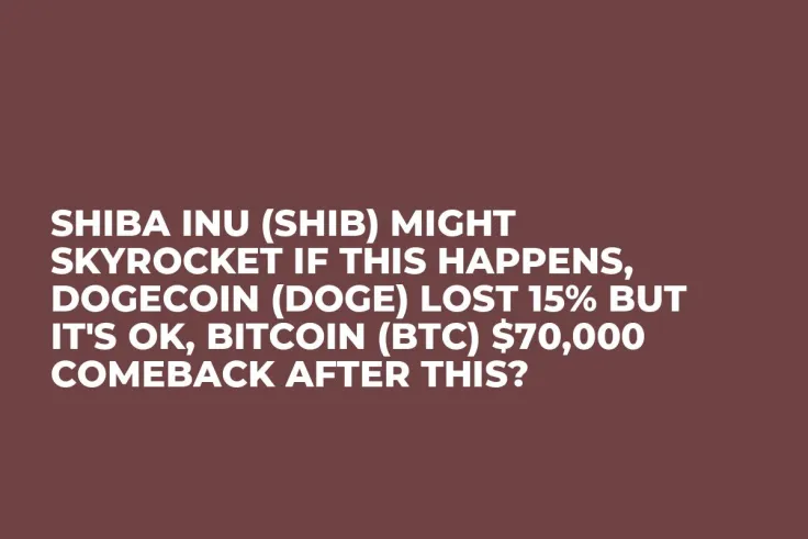 Shiba Inu (SHIB) Might Skyrocket if This Happens, Dogecoin (DOGE) Lost 15% but It's Ok, Bitcoin (BTC) $70,000 Comeback After This?