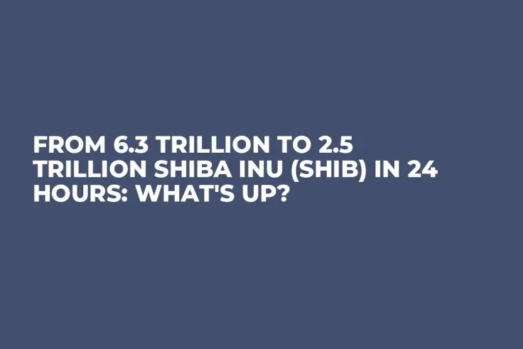 From 6.3 Trillion to 2.5 Trillion Shiba Inu (SHIB) in 24 Hours: What's Up?