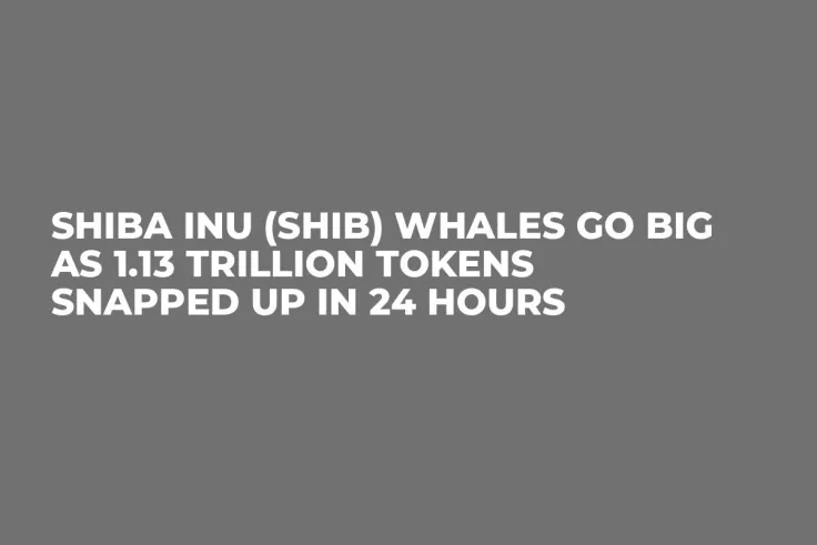 Shiba Inu (SHIB) Whales Go Big as 1.13 Trillion Tokens Snapped up in 24 Hours