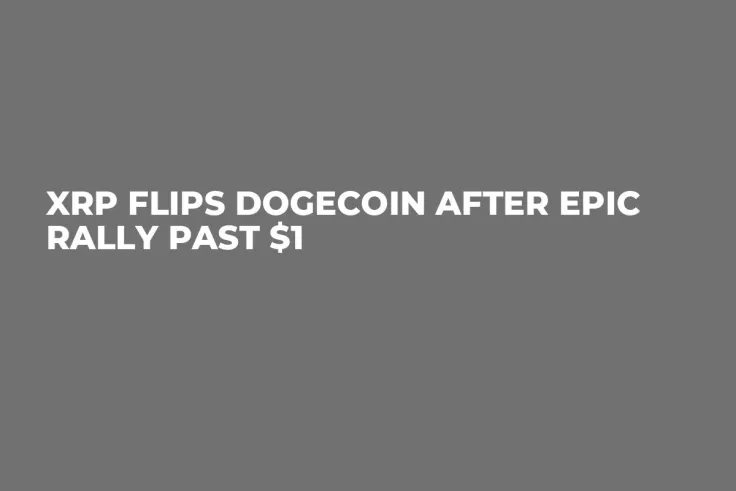 XRP Flips Dogecoin After Epic Rally Past $1
