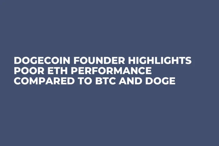 Dogecoin Founder Highlights Poor ETH Performance Compared to BTC and DOGE