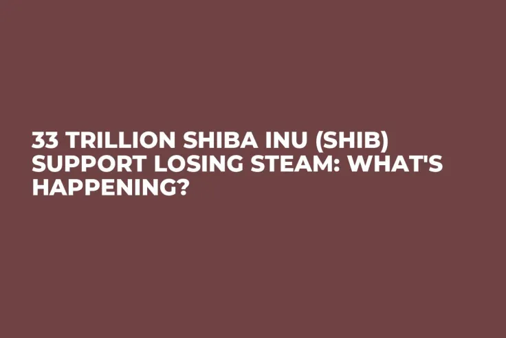 33 Trillion Shiba Inu (SHIB) Support Losing Steam: What's Happening?