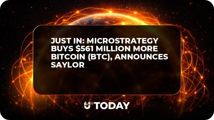 Just in: MicroStrategy Buys $561 Million More Bitcoin (BTC), Announces Saylor