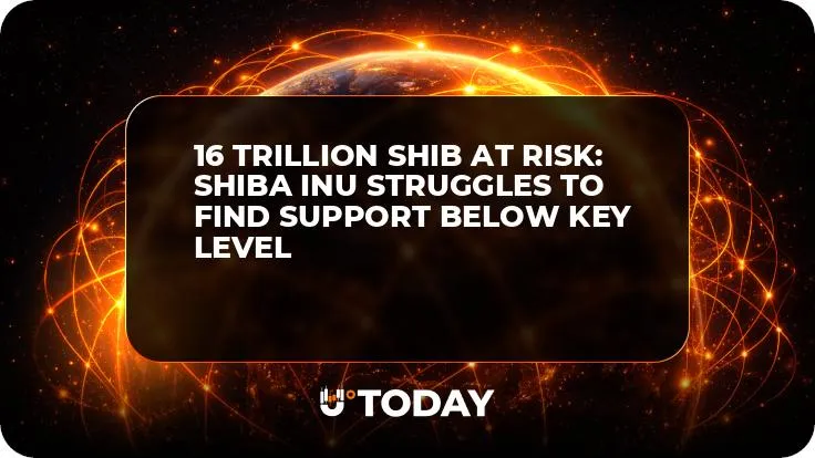 16 Trillion SHIB at Risk: Shiba Inu Struggles to Find Support Below Key Level