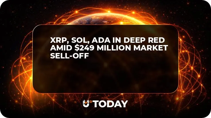 XRP, SOL, ADA in Deep Red Amid $249 Million Market Sell-off