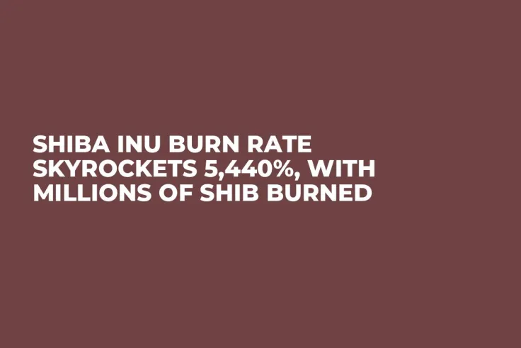 Shiba Inu Burn Rate Skyrockets 5,440%, With Millions of SHIB Burned