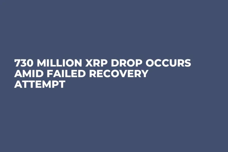 730 Million XRP Drop Occurs Amid Failed Recovery Attempt