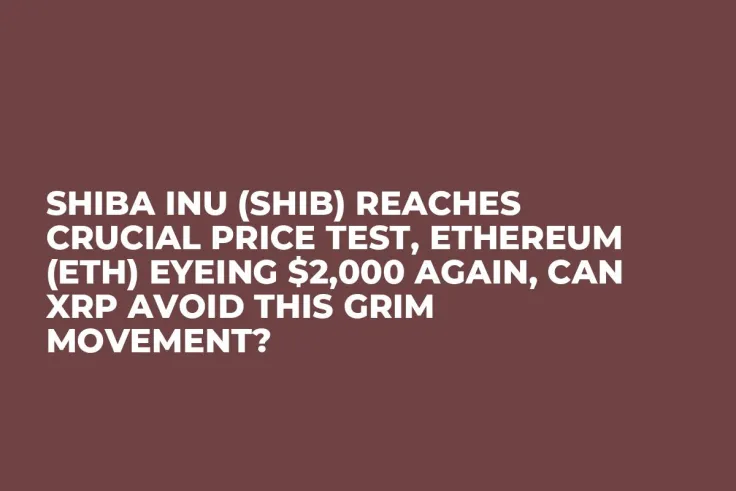 Shiba Inu (SHIB) Reaches Crucial Price Test, Ethereum (ETH) Eyeing $2,000 Again, Can XRP Avoid This Grim Movement?
