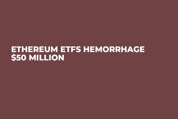 Ethereum ETFs Hemorrhage $50 Million 