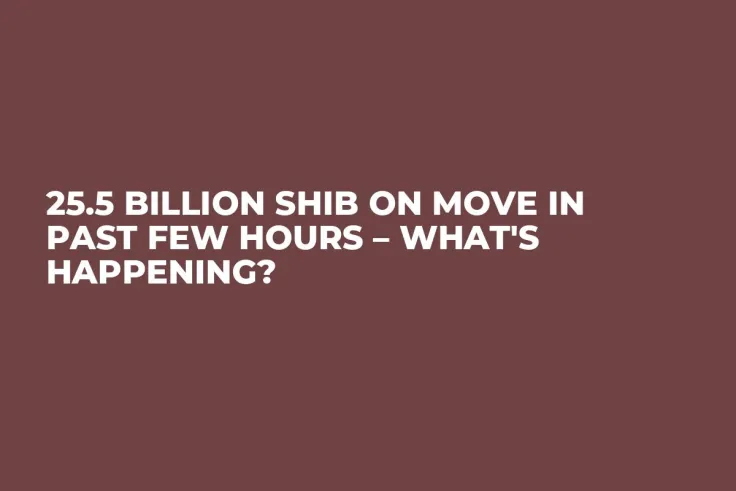 25.5 Billion SHIB on Move in Past Few Hours – What's Happening?