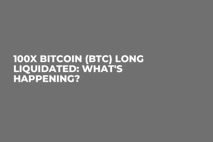 100x Bitcoin (BTC) Long Liquidated: What's Happening?