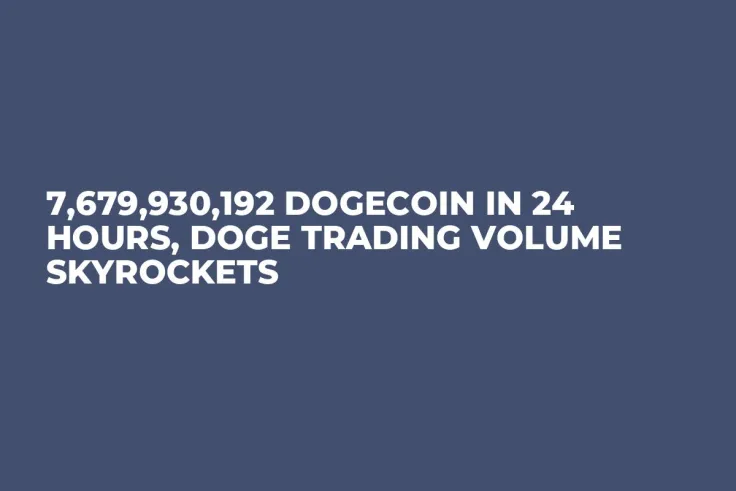 7,679,930,192 Dogecoin in 24 Hours, DOGE Trading Volume Skyrockets