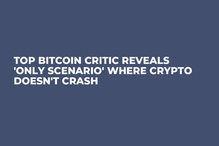 Top Bitcoin Critic Reveals 'Only Scenario' Where Crypto Doesn't Crash