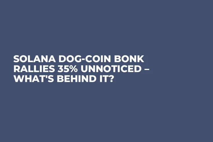 Solana Dog-Coin BONK Rallies 35% Unnoticed – What's Behind It?