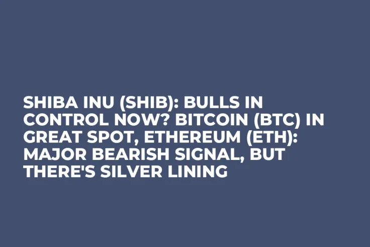 Shiba Inu (SHIB): Bulls in Control Now? Bitcoin (BTC) in Great Spot, Ethereum (ETH): Major Bearish Signal, But There's Silver Lining 