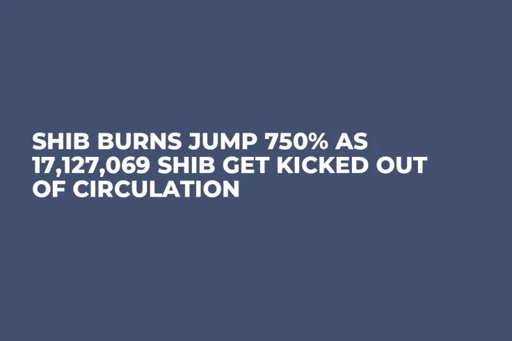 SHIB Burns Jump 750% As 17,127,069 SHIB Get Kicked Out of Circulation