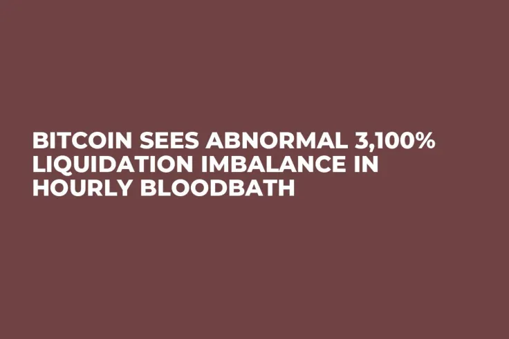 Bitcoin Sees Abnormal 3,100% Liquidation Imbalance in Hourly Bloodbath
