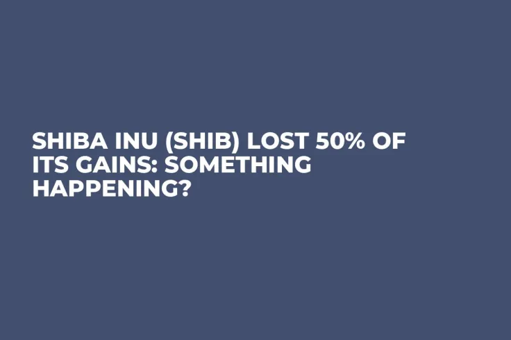 Shiba Inu (SHIB) Lost 50% of Its Gains: Something Happening?