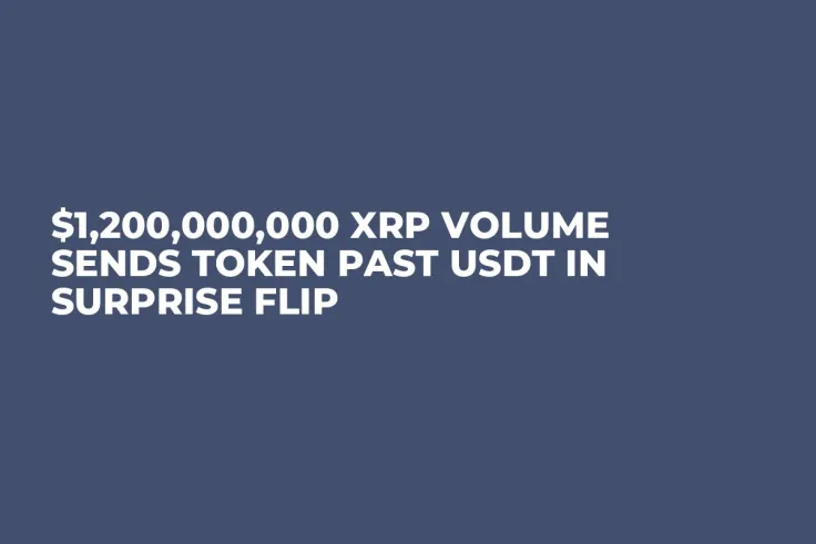 $1,200,000,000 XRP Volume Sends Token Past USDT in Surprise Flip