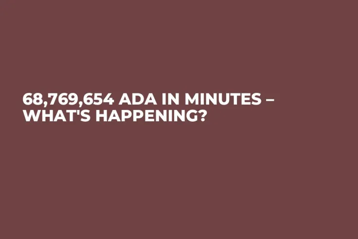 68,769,654 ADA in Minutes – What's Happening?
