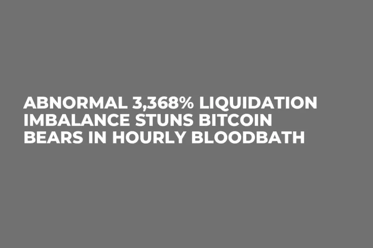 Abnormal 3,368% Liquidation Imbalance Stuns Bitcoin Bears in Hourly Bloodbath