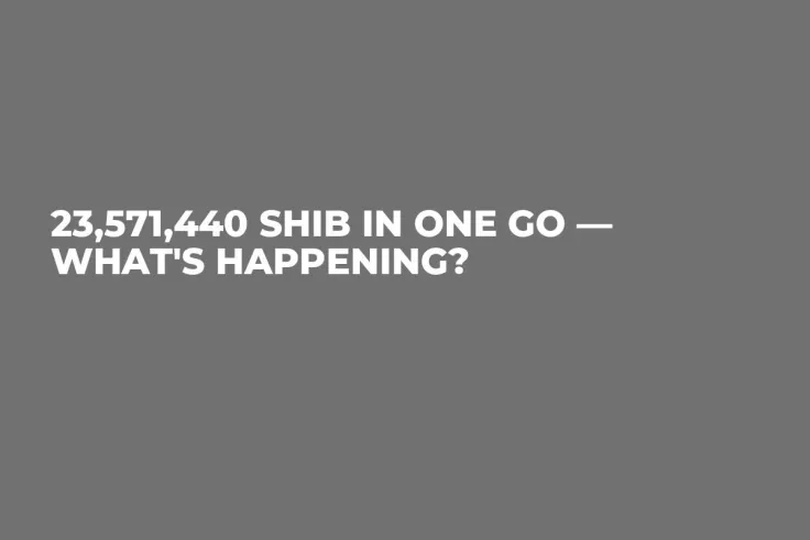 23,571,440 SHIB in One Go — What's Happening?