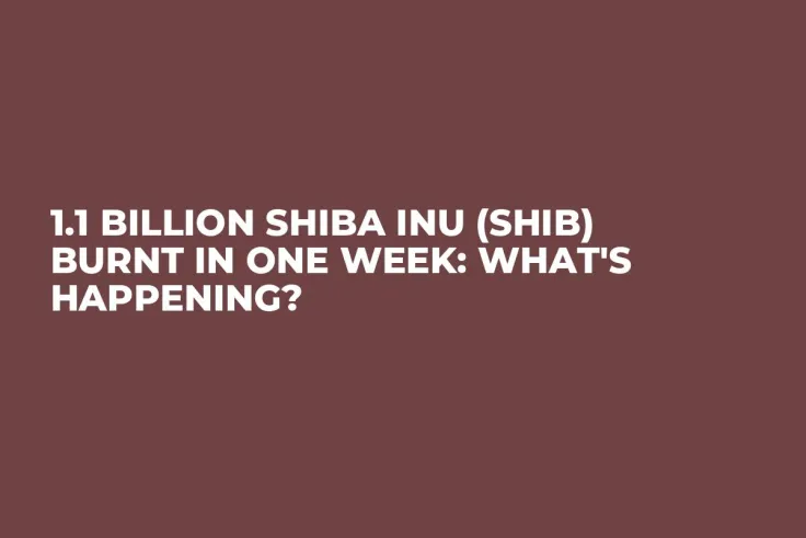 1.1 Billion Shiba Inu (SHIB) Burnt In One Week: What's Happening?