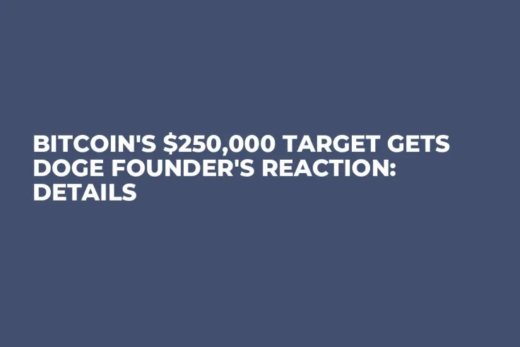 Bitcoin's $250,000 Target Gets DOGE Founder's Reaction: Details
