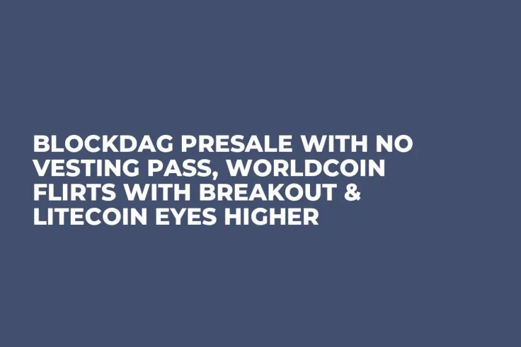 BlockDAG Presale With No Vesting Pass, Worldcoin Flirts With Breakout & Litecoin Eyes Higher