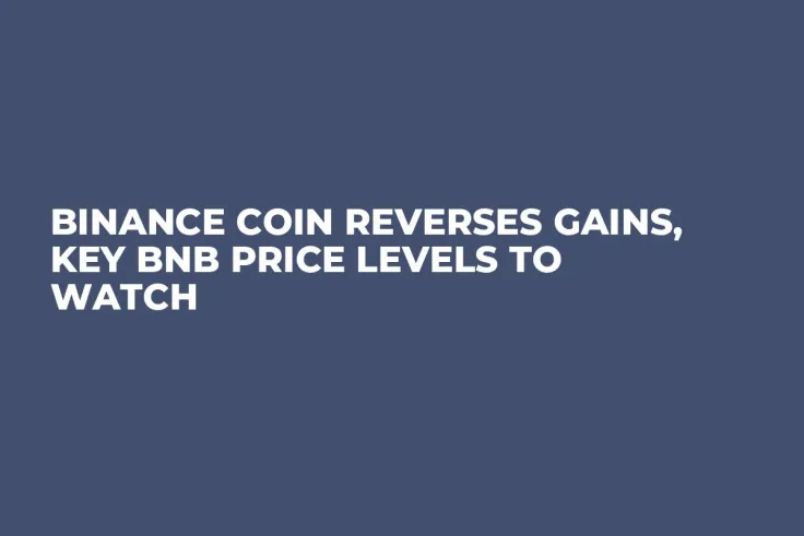 Binance Coin Reverses Gains, Key BNB Price Levels to Watch
