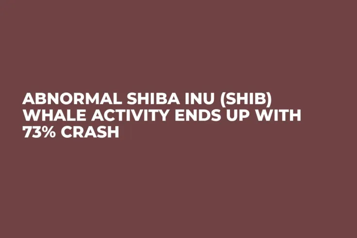 Abnormal Shiba Inu (SHIB) Whale Activity Ends up With 73% Crash