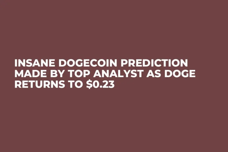 Insane Dogecoin Prediction Made by Top Analyst as DOGE Returns to $0.23