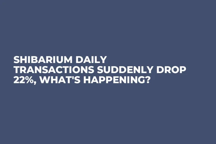 Shibarium Daily Transactions Suddenly Drop 22%, What's Happening?