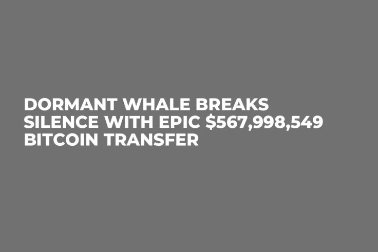Dormant Whale Breaks Silence With Epic $567,998,549 Bitcoin Transfer