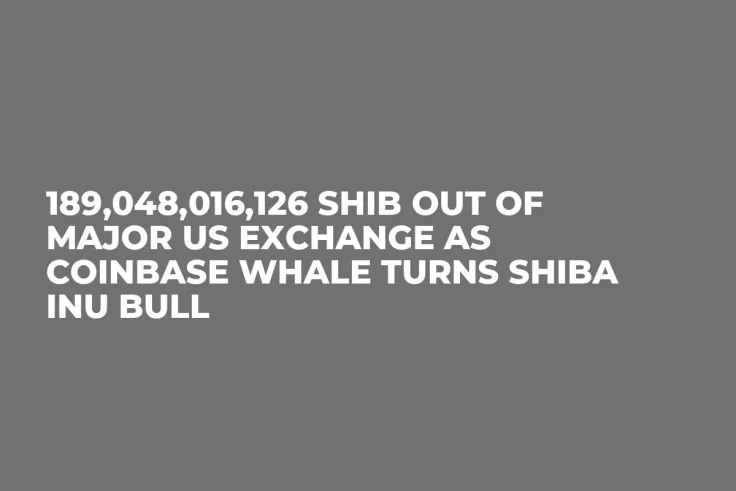 189,048,016,126 SHIB out of Major US Exchange as Coinbase Whale Turns Shiba Inu Bull