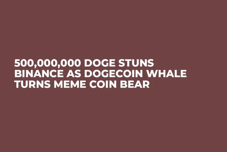 500,000,000 DOGE Stuns Binance as Dogecoin Whale Turns Meme Coin Bear