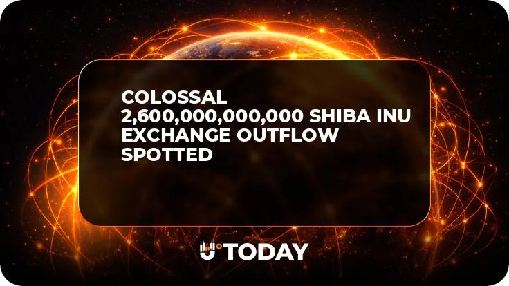 Colossal 2,600,000,000,000 Shiba Inu Exchange Outflow Spotted
