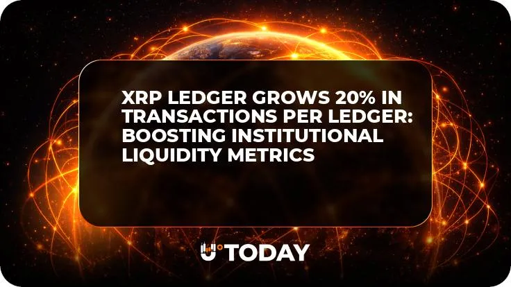 XRP Ledger Grows 20% in Transactions Per Ledger: Boosting Institutional Liquidity Metrics