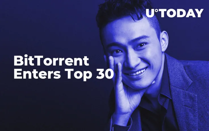 Tron Founder Justin Sun Delivers on His Promise: BitTorrent (BTT) Enters Top 30