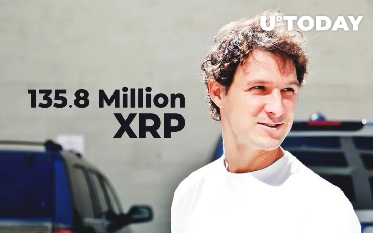 Jed McCaleb Cashes Out 135.8 Million XRP Over Past Week, Balance Shrinks to 76.3 Million