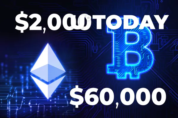Bitcoin Hits $60,000, Ethereum Reaches $2,000 on the Same Day