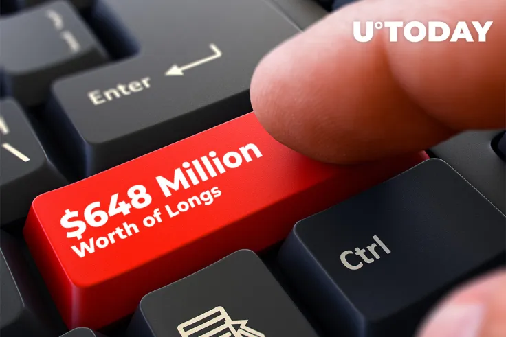 $648 Million Worth of Longs Liquidated in One Hour as Bitcoin Dips to $55K