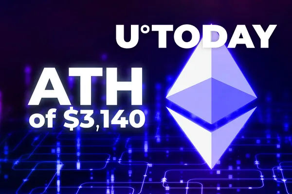 Ethereum Hits Another ATH of $3,140 As Its Rise Continues