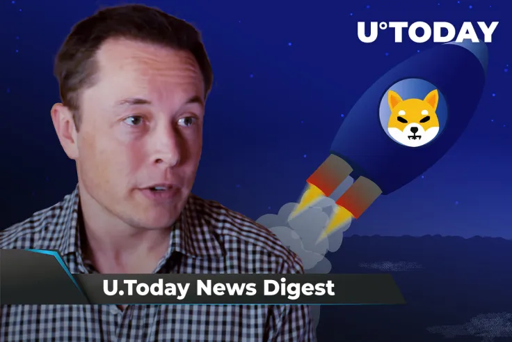 Elon Musk Pushes SHIB Up 15%, Binance Burns $639 Million Worth of BNB, ProShares Launches Bitcoin ETF: Crypto News Digest by U.Today